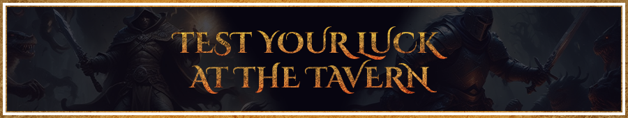 Trailborn RPG Test Your Luck At The Tavern Banner