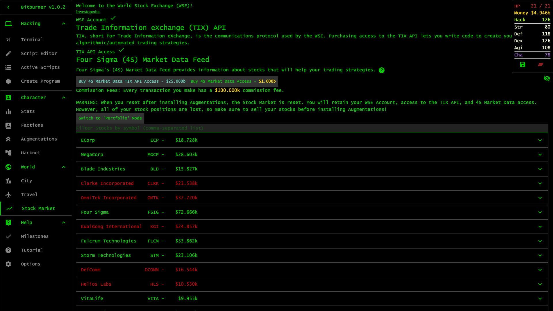 Bitburner screenshot 12