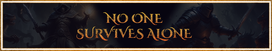 Trailborn RPG No One Survives Alone Banner
