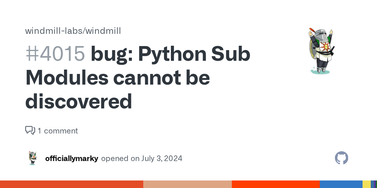bug: Python Sub Modules cannot be discovered · Issue #4015 · windmi...