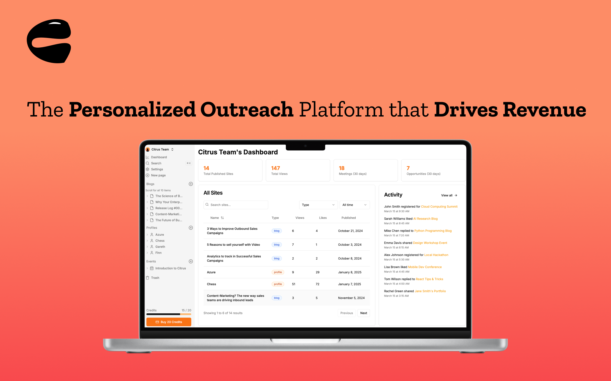 Citrus Reach - Create High-Converting Microsites for Your Brand