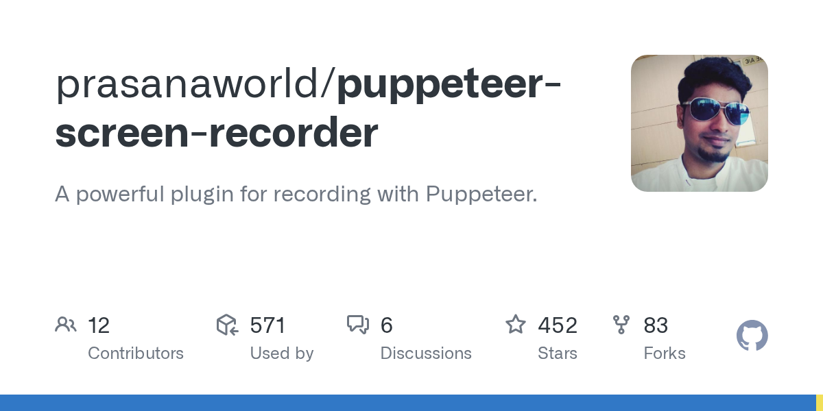 GitHub - prasanaworld/puppeteer-screen-recorder