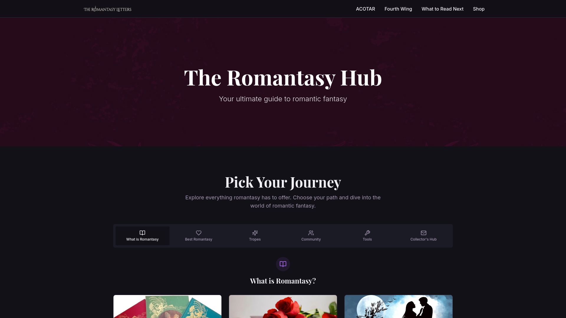 Romantasy Hub - Your Ultimate Romantic Fantasy Resource