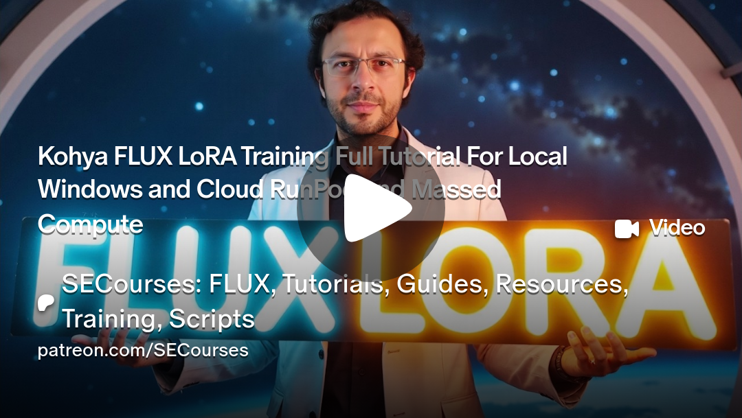 Kohya FLUX LoRA Training Full Tutorial For Local Windows and Cloud ...
