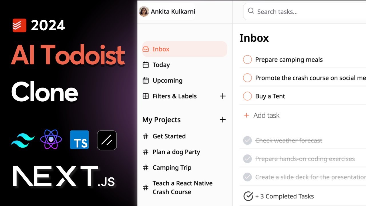 Build and Deploy a Full Stack AI Todoist Clone: Next.js, Convex & T...
