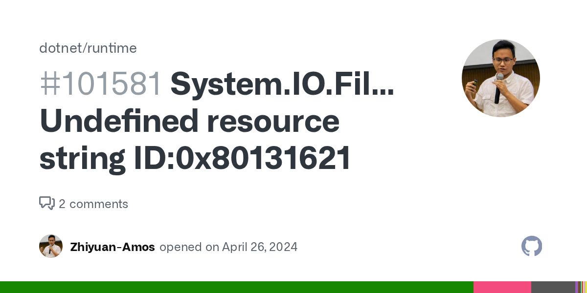 System.IO.FileLoadException: Undefined resource string ID:0x8013162...