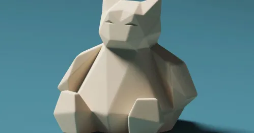 Low-Poly Snorlax by Agustin Arroyo | Download free STL model | Prin...