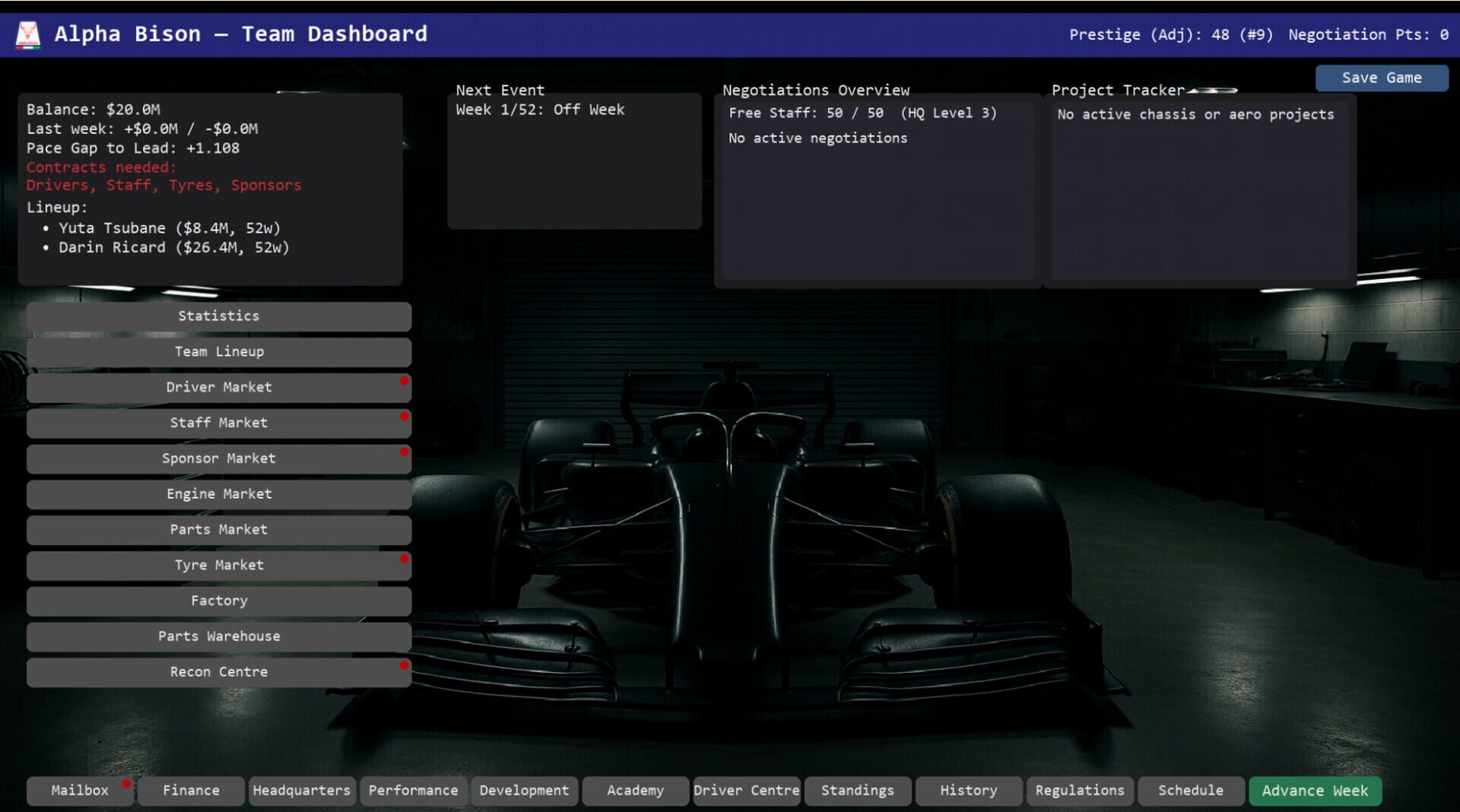 Team Principal: A Racing Manager screenshot 7