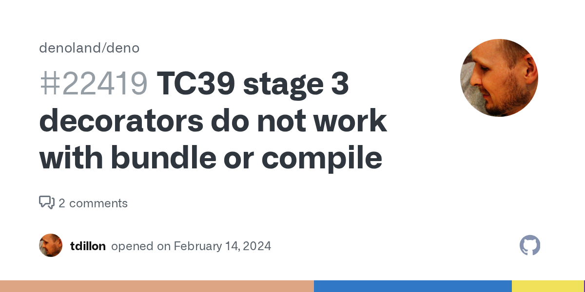 TC39 stage 3 decorators do not work with bundle or compile · Issue ...