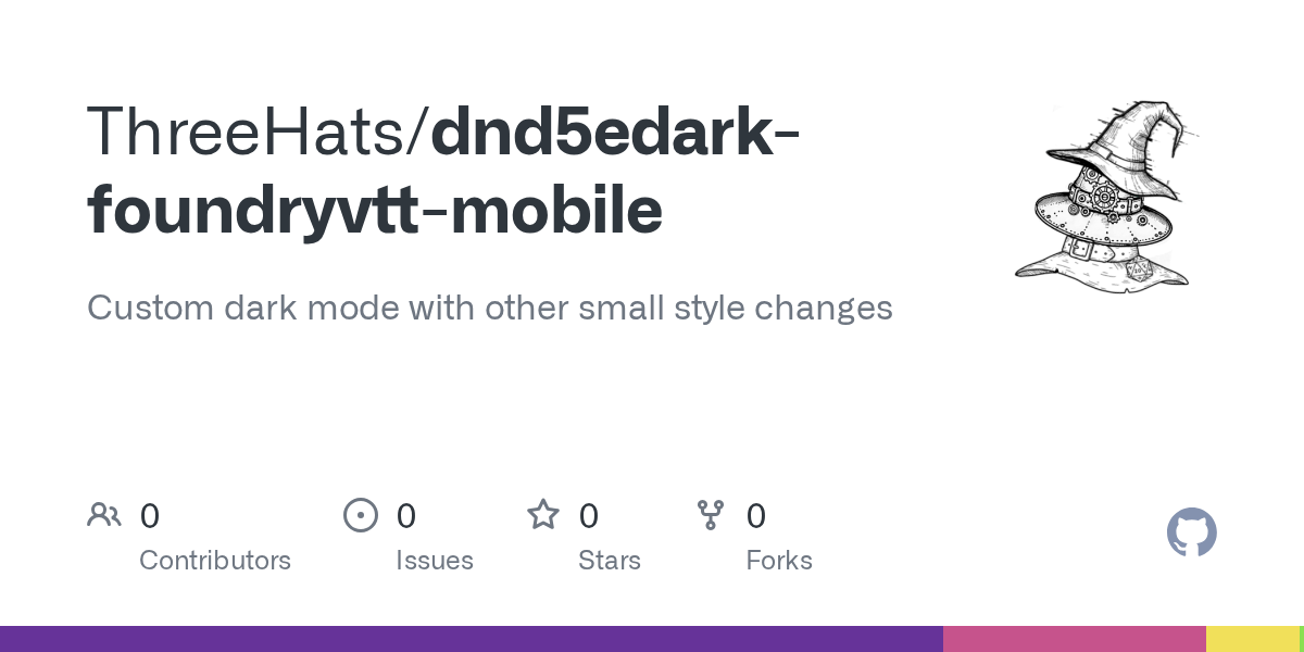 GitHub - JustAnotherIdea/dnd5edark-foundryvtt: Custom dark mode wit...