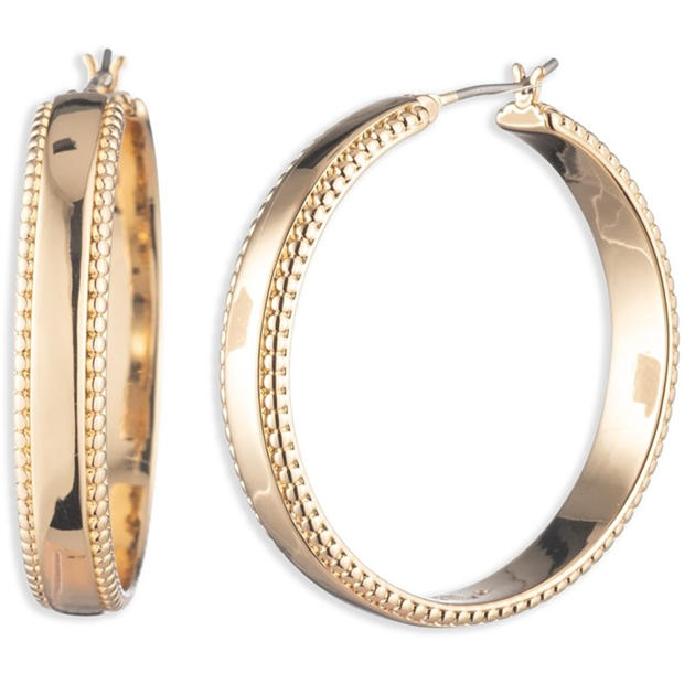 LAUREN RALPH LAUREN: LAUREN RALPH LAUREN 25mm Hoop Earrings