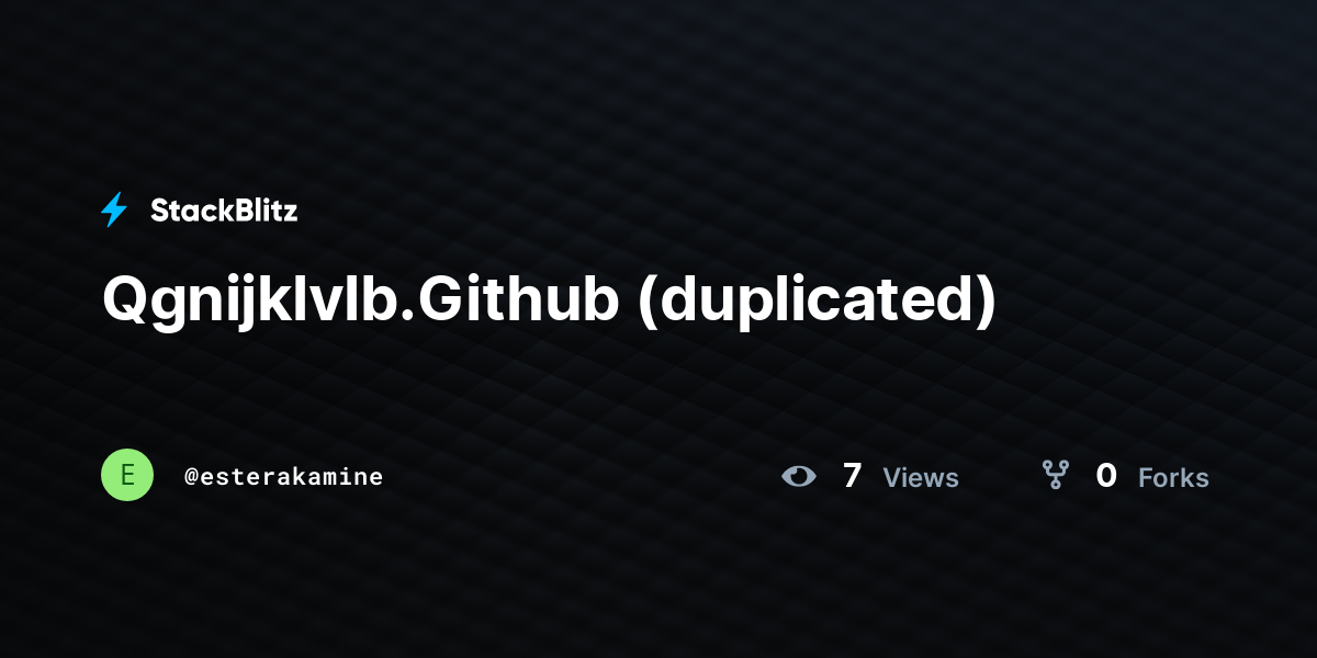 Qgnijklvlb.Github (duplicated) - StackBlitz