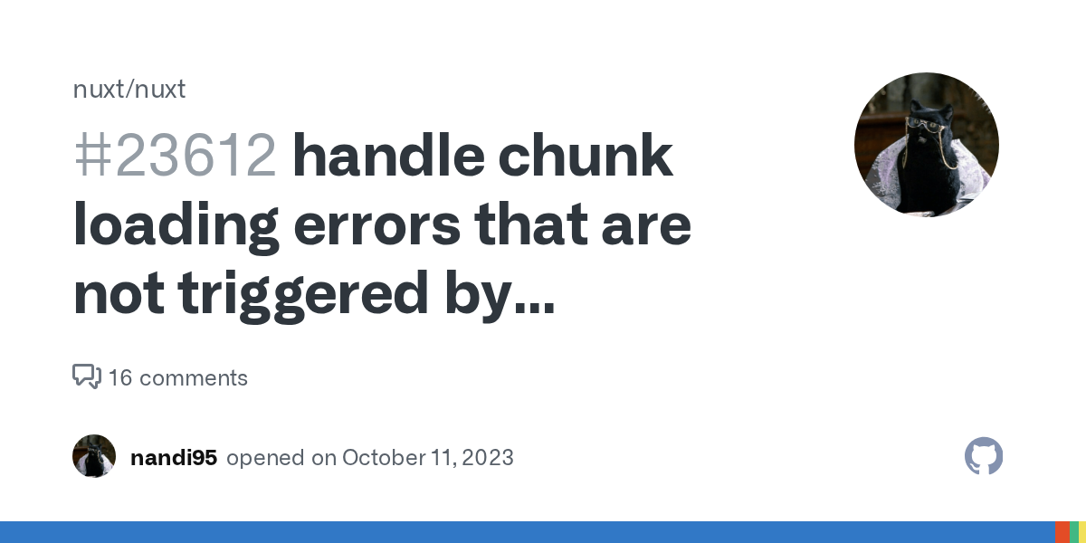 handle chunk loading errors that are not triggered by navigation · ...