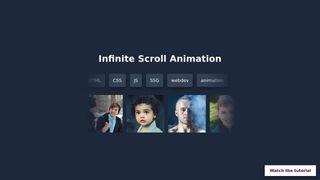 Progressively enhanced infinite horizontal scroll