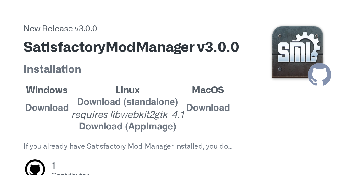 Release SatisfactoryModManager v3.0.0 · satisfactorymodding/Satisfa...