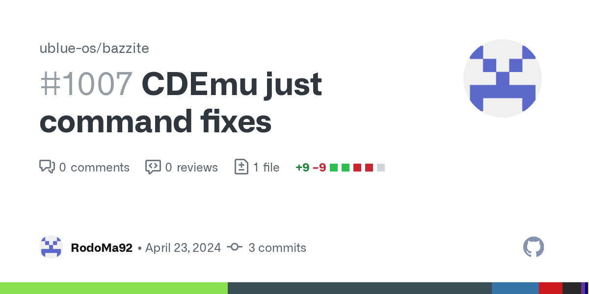 CDEmu just command fixes by RodoMa92 · Pull Request #1007 · ublue-o...