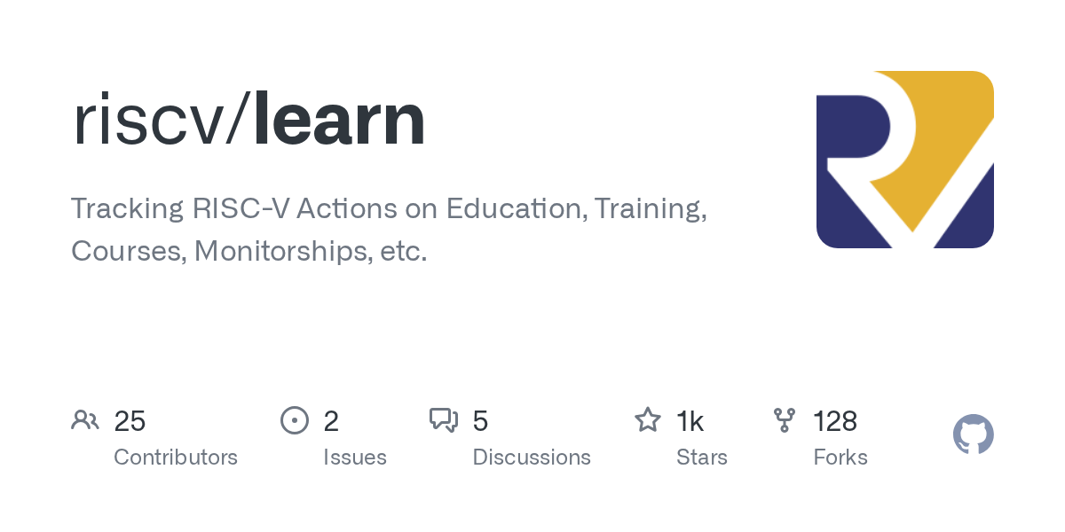 GitHub - riscv/learn: Tracking RISC-V Actions on Education, Trainin...