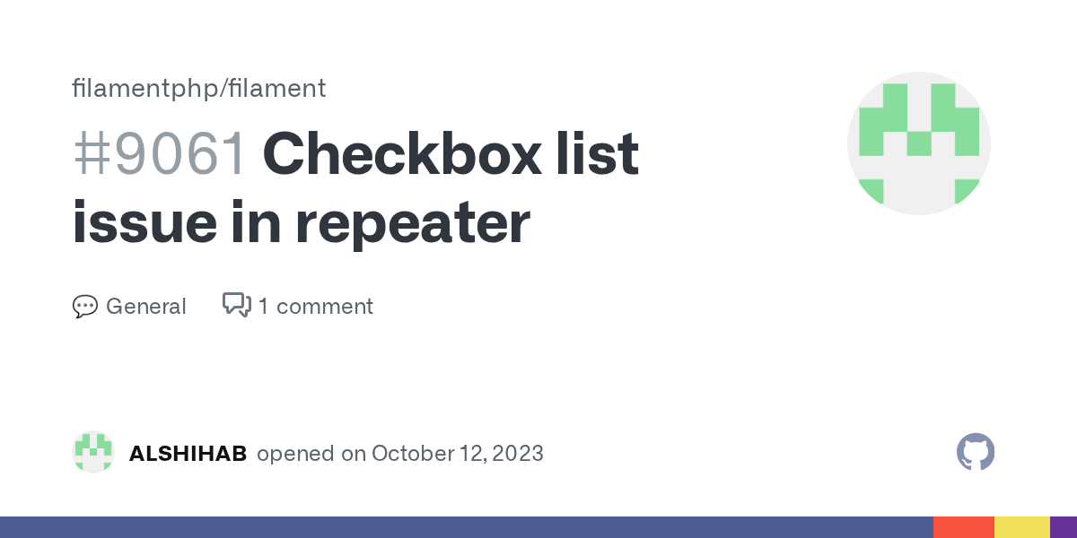 Checkbox list issue in repeater · filamentphp filament · Discussi...