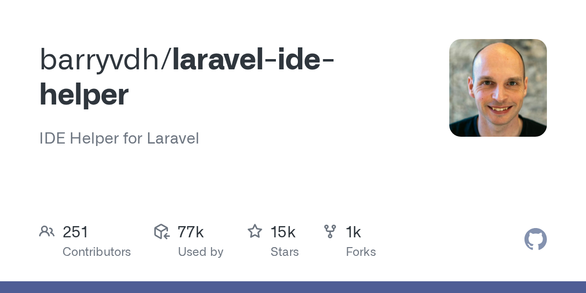 GitHub - barryvdh/laravel-ide-helper: IDE Helper for Laravel