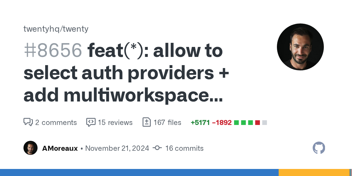 feat(*): allow to select auth providers + add multiworkspace with s...