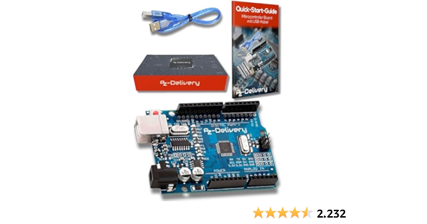AZDelivery Mikrocontroller Board AZ-ATmega328-Board mit USB-Kabel i...