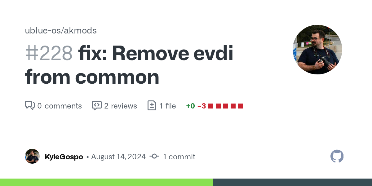fix: Remove evdi from common by KyleGospo · Pull Request #228 · ubl...