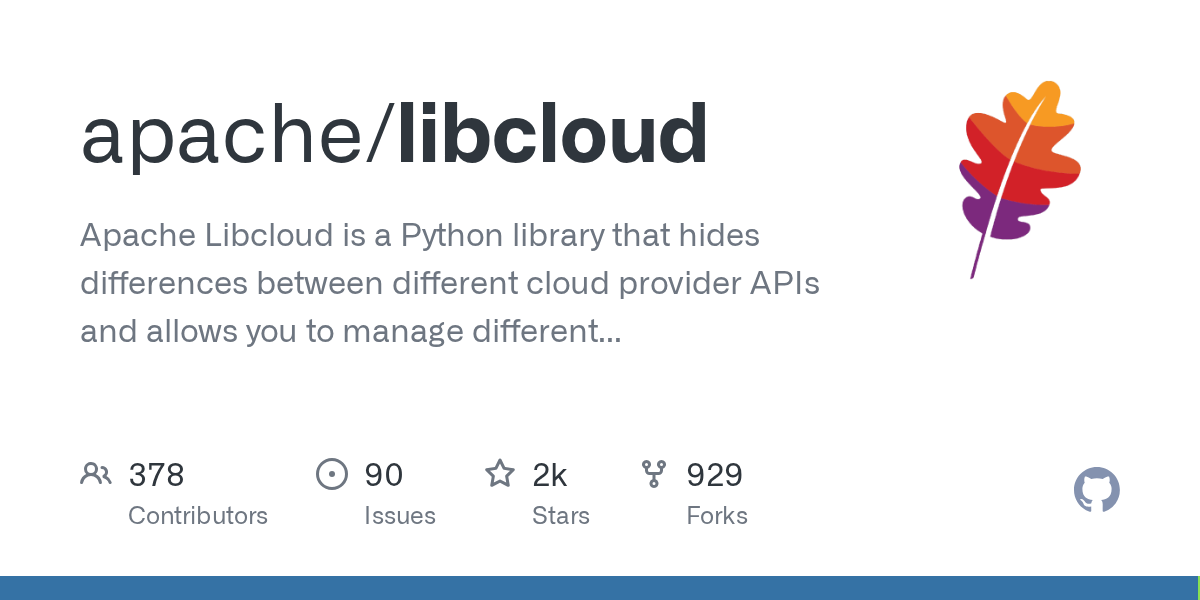 GitHub - apache/libcloud: Apache Libcloud is a Python library which...