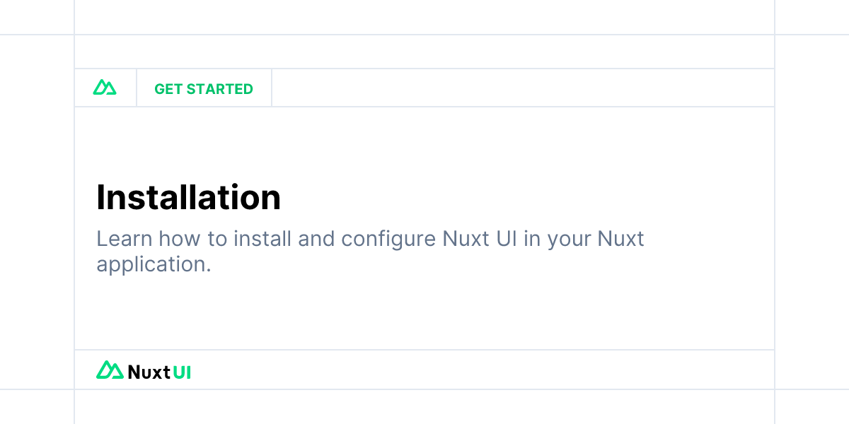 Installation - Nuxt UI Pro