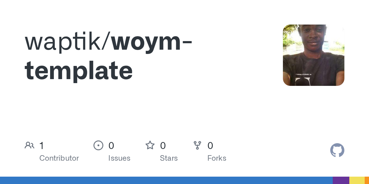 GitHub - waptik/woym-template