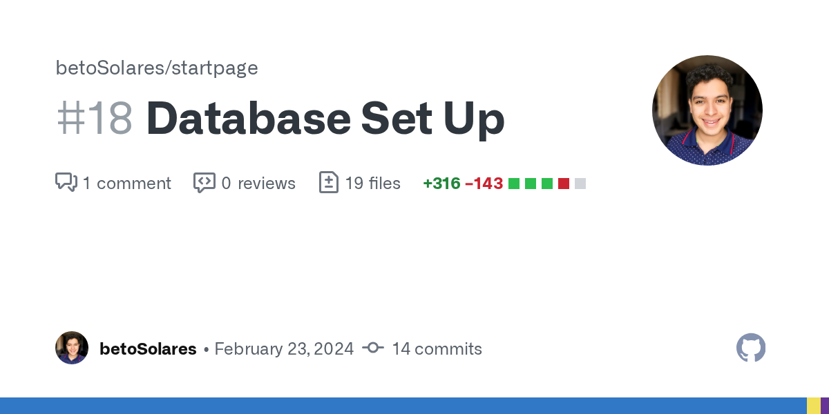 Database Set Up by betoSolares · Pull Request #18 · betoSolares/sta...
