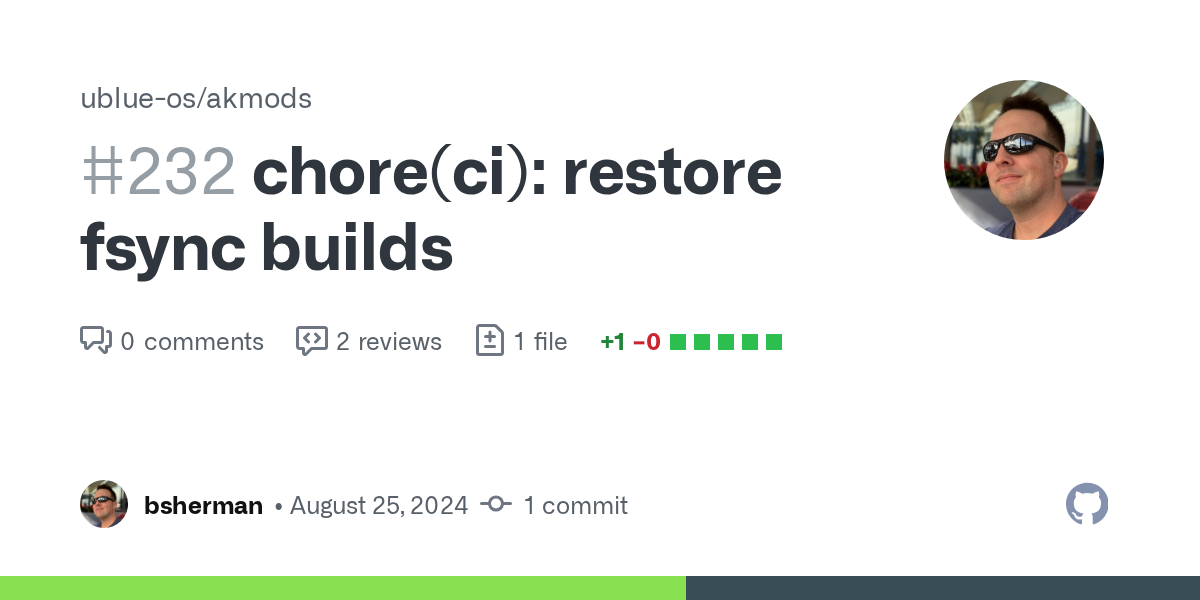 chore(ci): restore fsync builds by bsherman · Pull Request #232 · u...