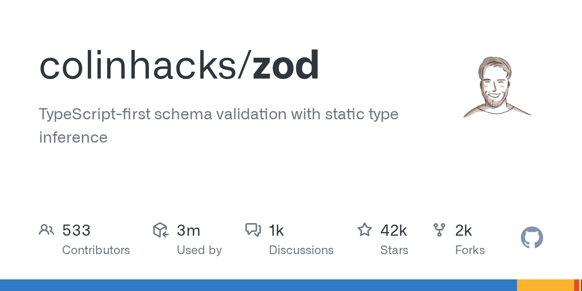 GitHub - colinhacks/zod: TypeScript-first schema validation with st...