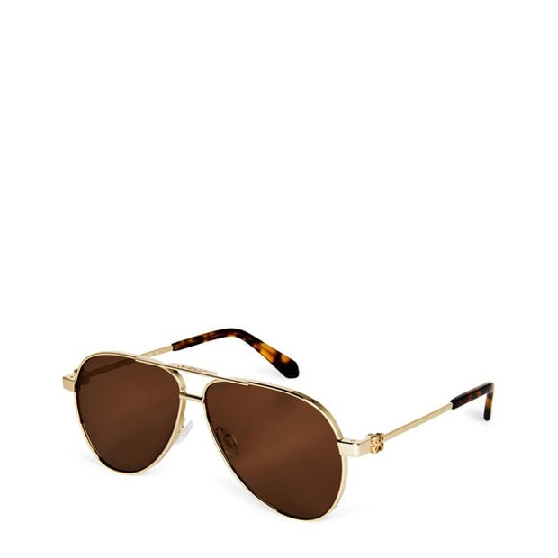 OFF WHITE: OFF WHITE Ruston 53 Aviator Sunglasses