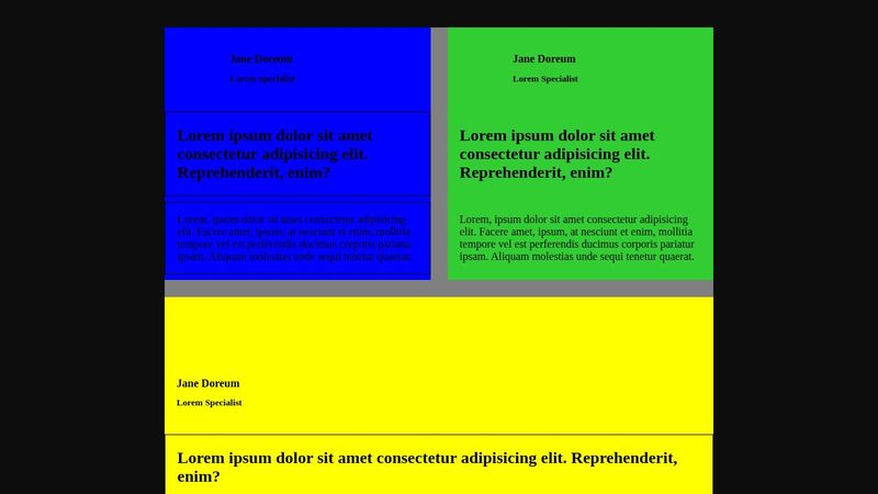 Challenge 1 Create that layout