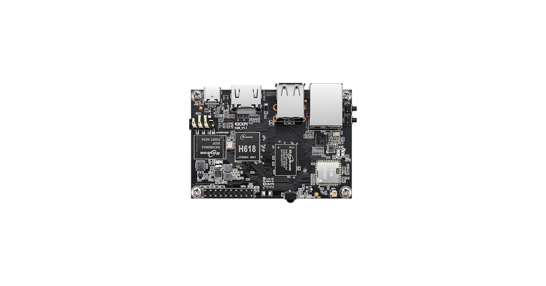 KICKPI K2B Single Board Computer, Allwinner H618 Quad Core 64 Bit D...