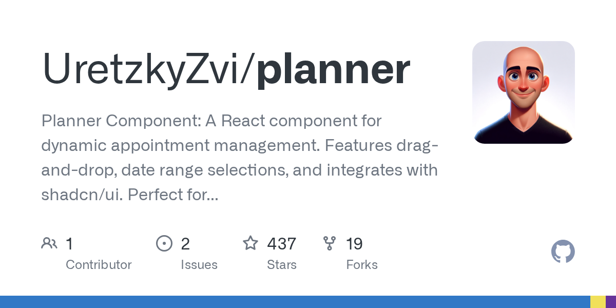 GitHub - UretzkyZvi/planner: Planner Component: A React component f...