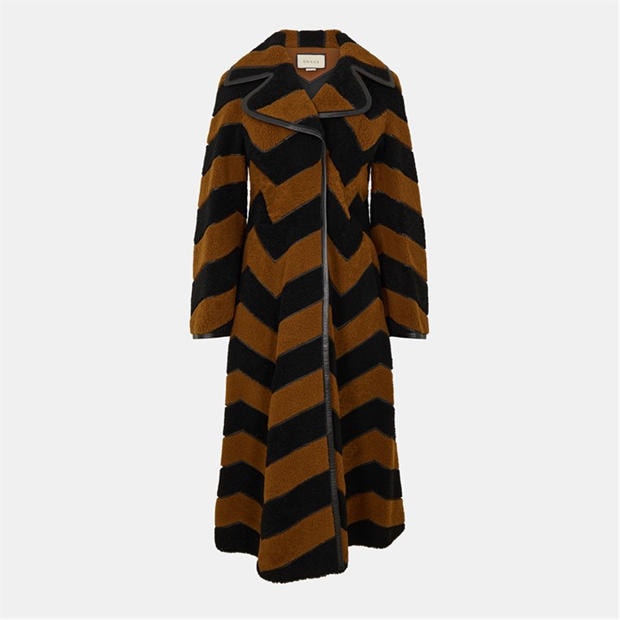 GUCCI: GUCCI Women's Chevron Shearling Jacket