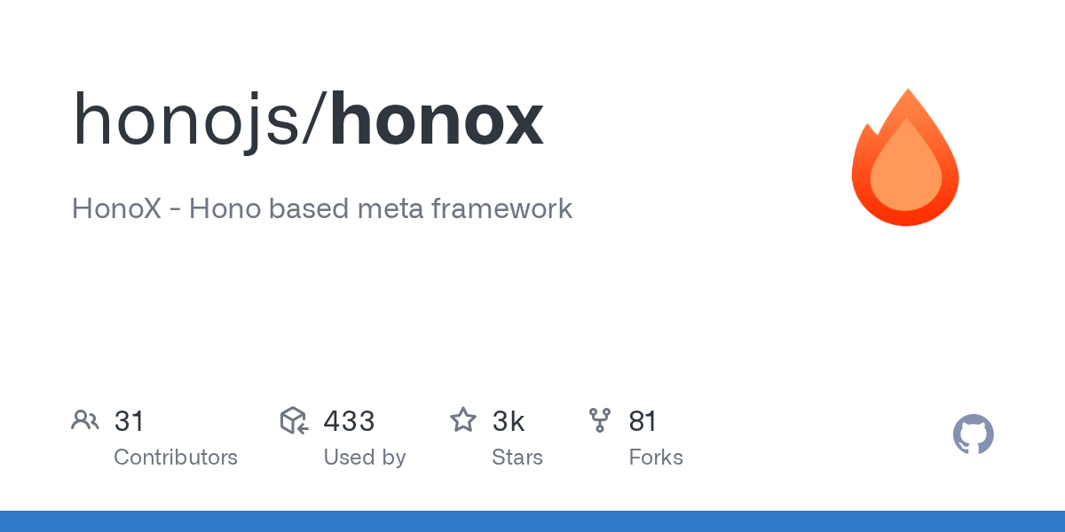 GitHub - honojs/honox: HonoX - Hono based meta framework