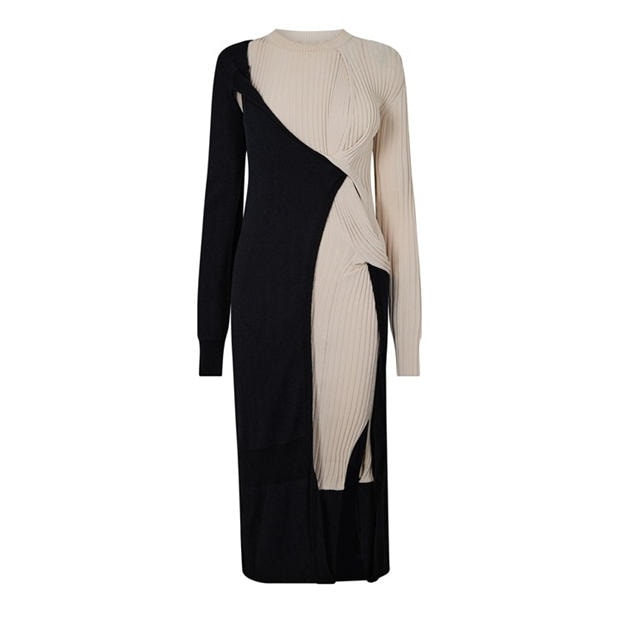 BOTTEGA VENETA: BOTTEGA VENETA Women's Knit Textured Knitted Jumper Dress