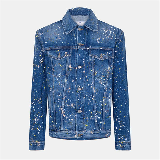 Off White: Off White Men's Skt Dnm Oversized Denim Jacket