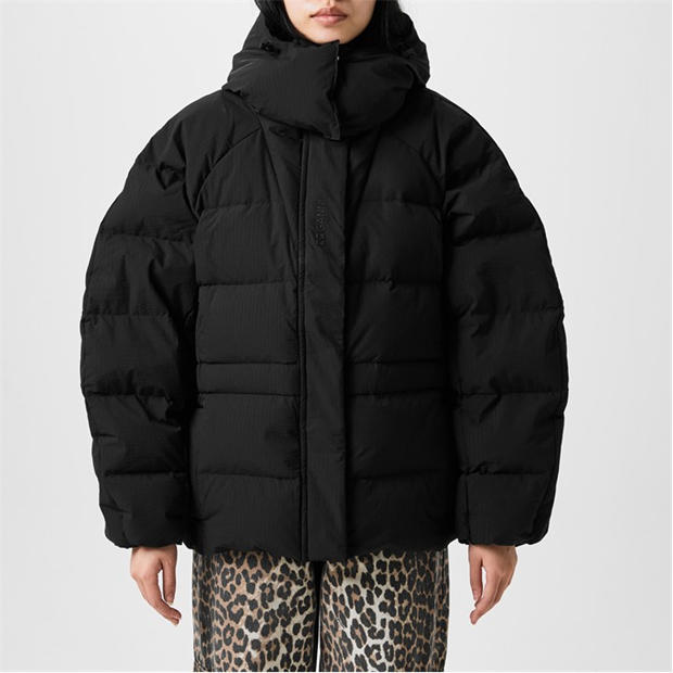 GANNI: GANNI Women's Duck Down Hooded Short Puffer Jacket