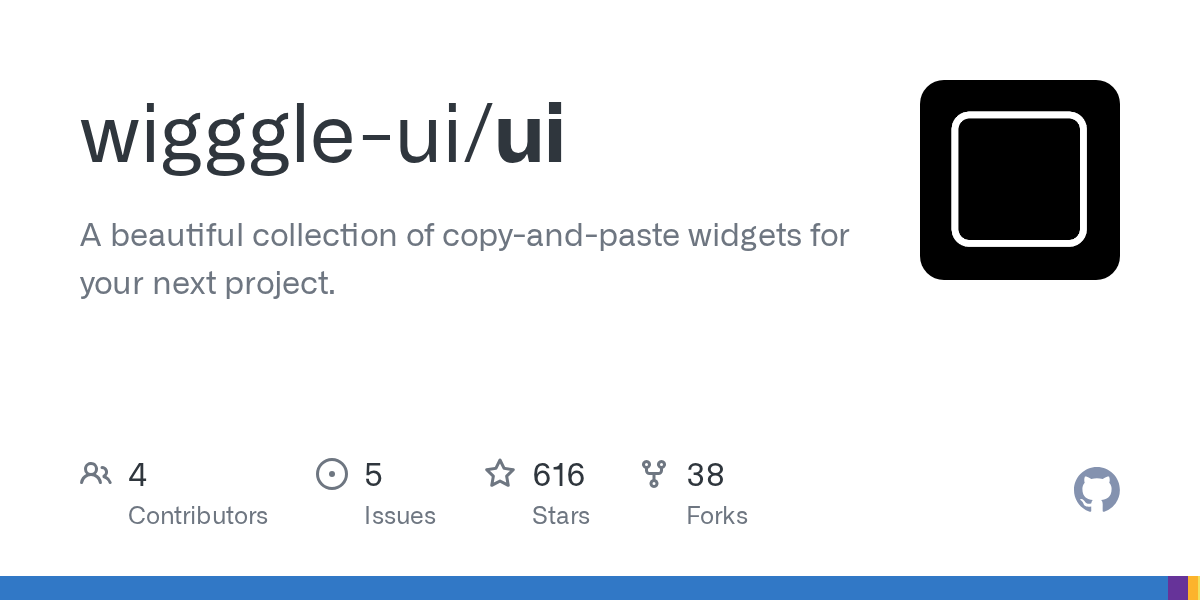 GitHub - wigggle-ui/ui: A beautiful collection of copy-and-paste wi...