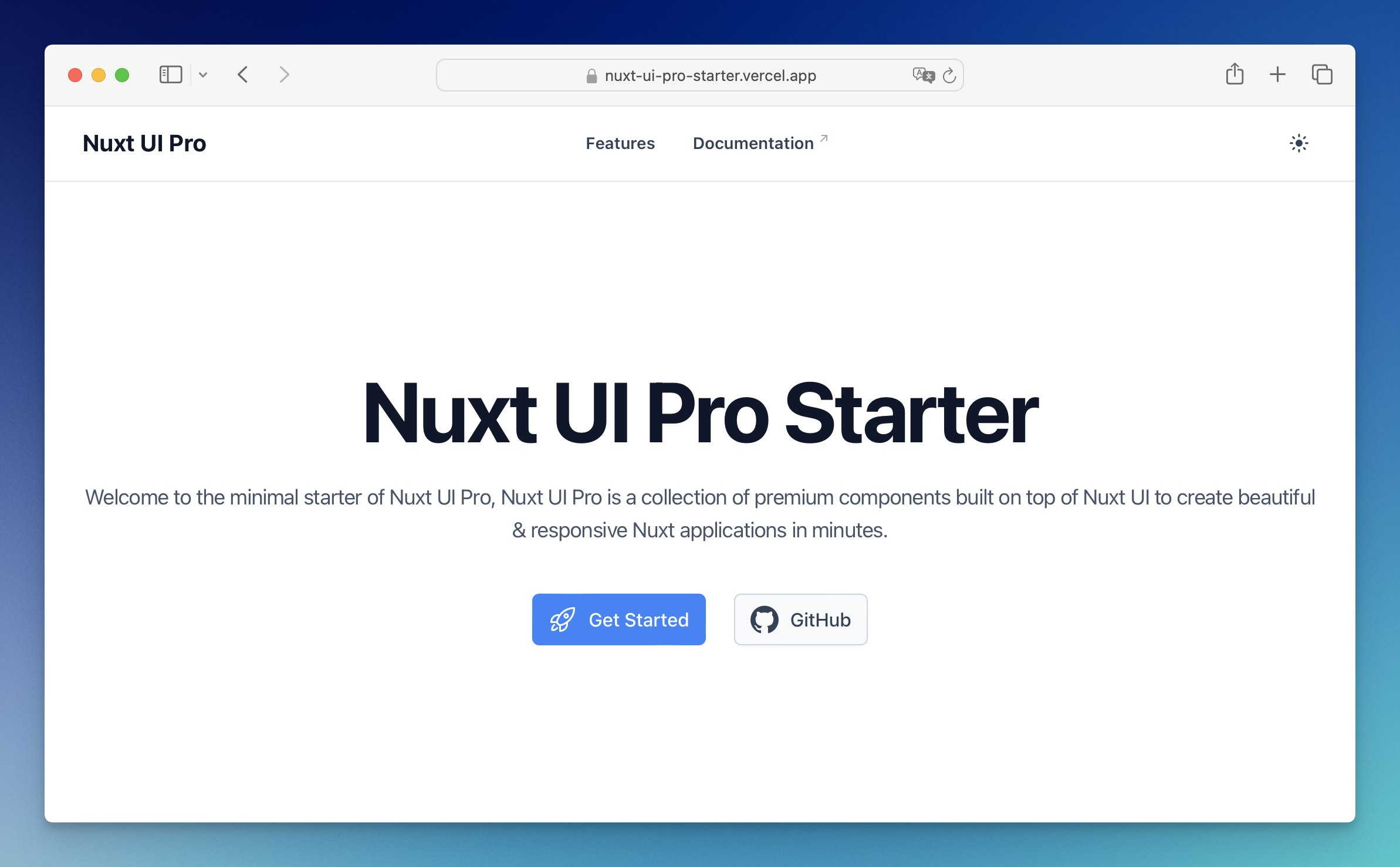 GitHub - nuxt-ui-pro/starter: Nuxt UI Pro minimal starter.