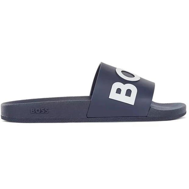 Boss: Boss Men's Bay Logo Sliders Branding Strap Sandals