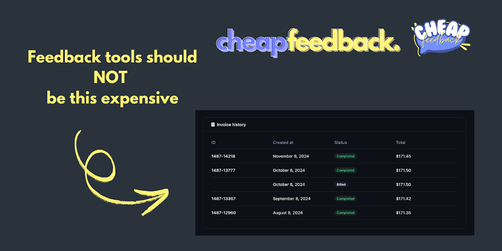 CheapFeedback - A feedback tool that doesn't cost a fortune | Prod...