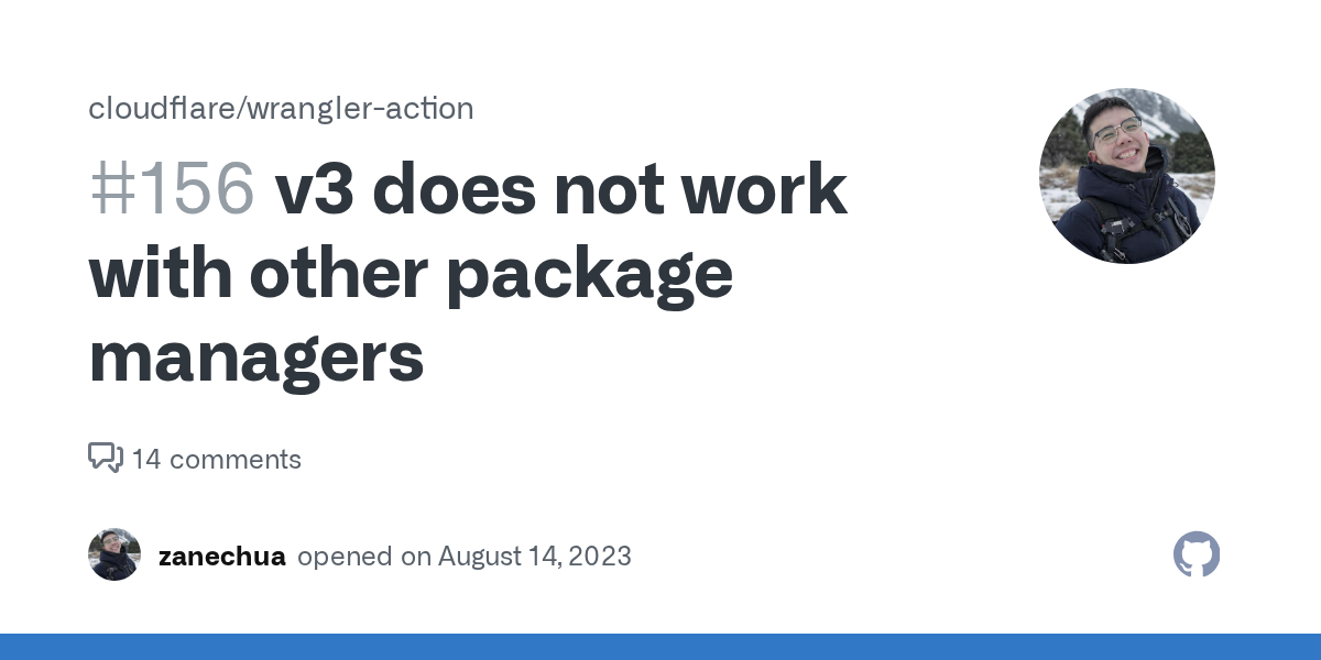v3 does not work with other package managers · Issue #156 · cloudfl...