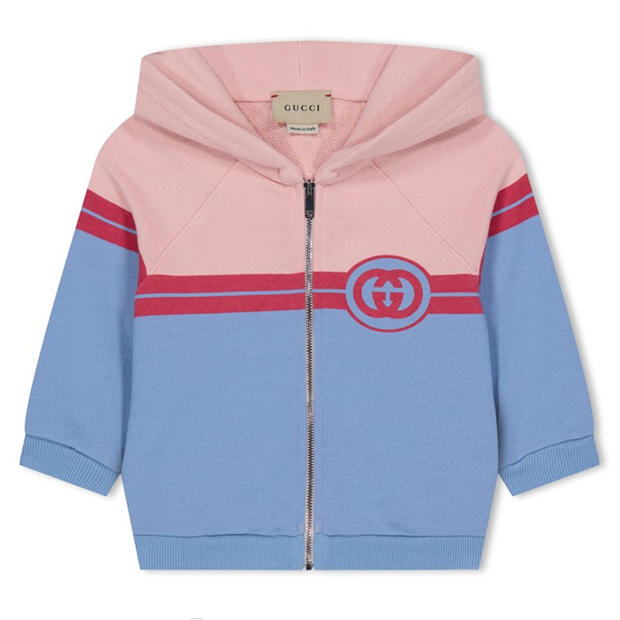 GUCCI: GUCCI Interlocking G Zip Hoodie Infants
