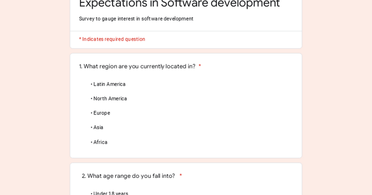 Expectations in Software development