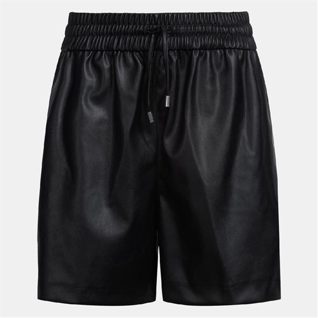 Hugo: Hugo Henuka-1 B Faux Leather Shorts