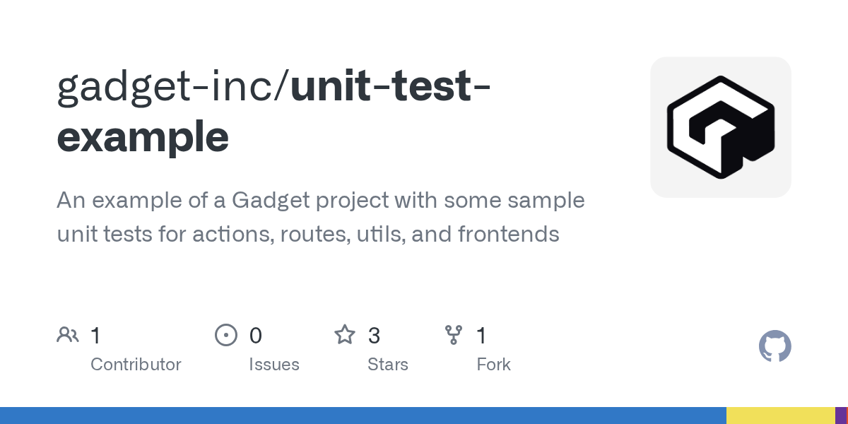 GitHub - gadget-inc/unit-test-example: An example of a Gadget proje...